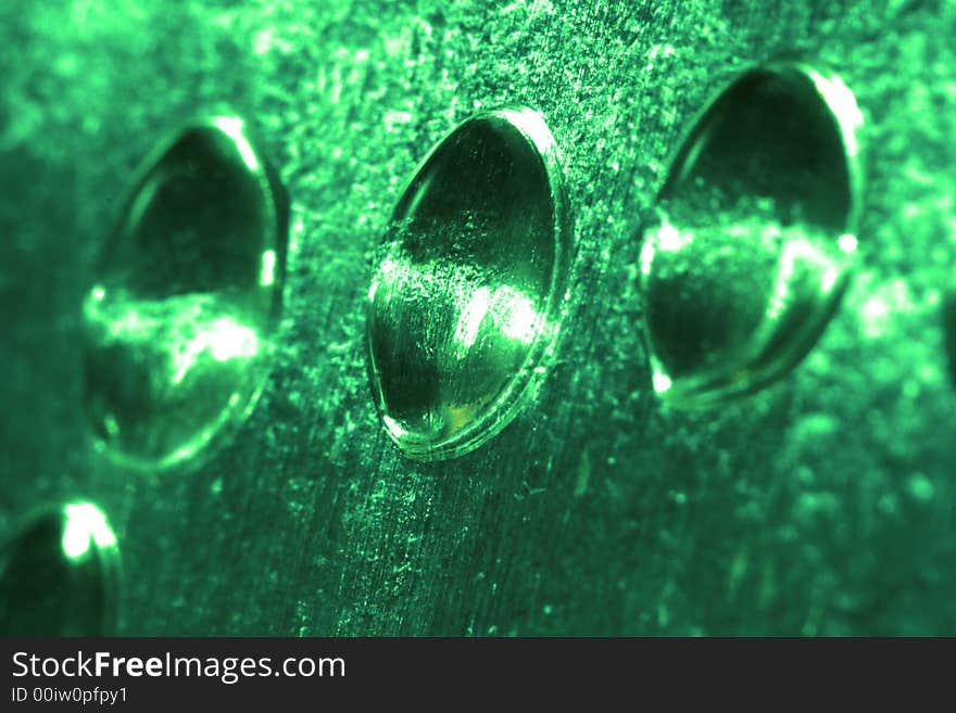 Green water drop for background