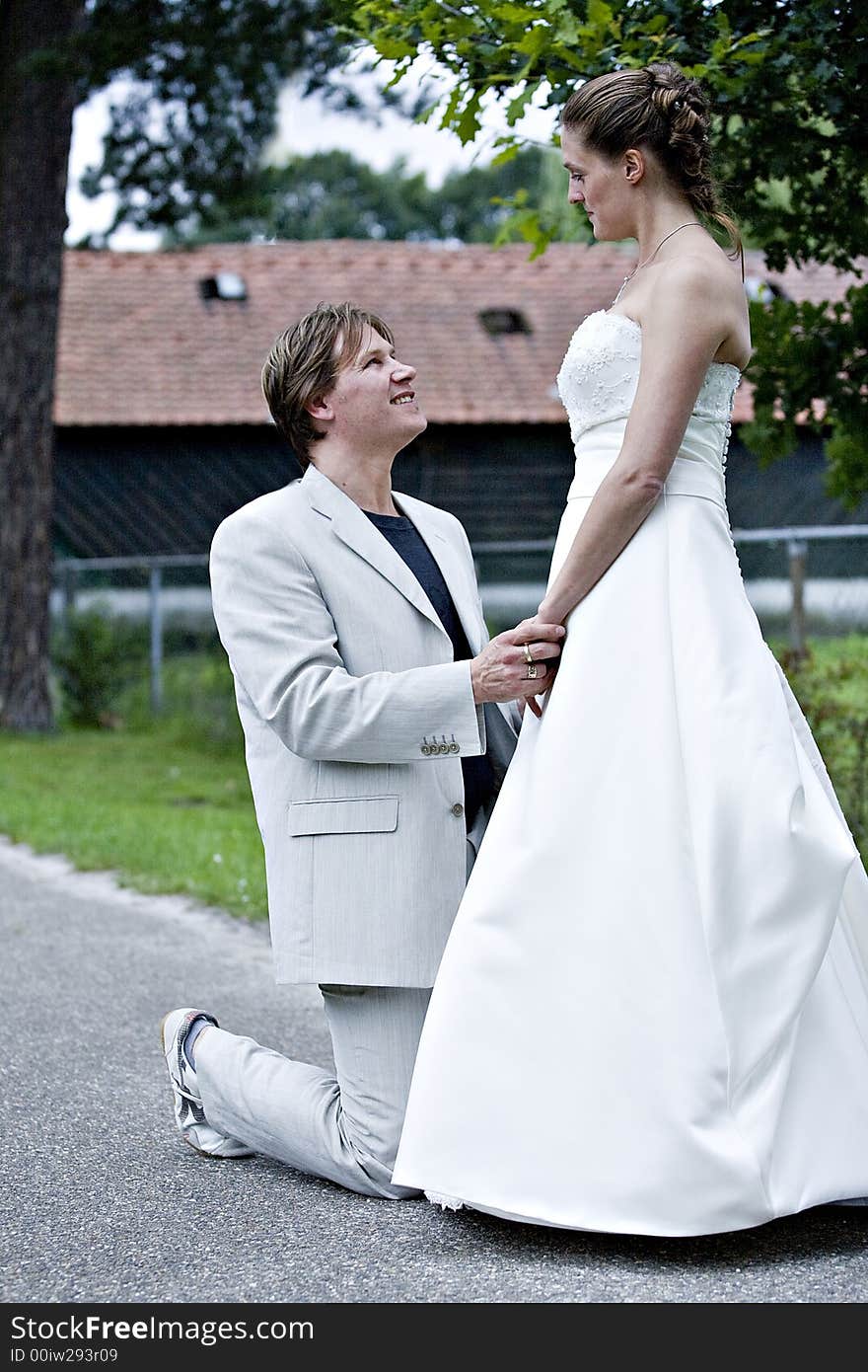 pictures shooten on a wedding day from newly weds at a park. pictures shooten on a wedding day from newly weds at a park