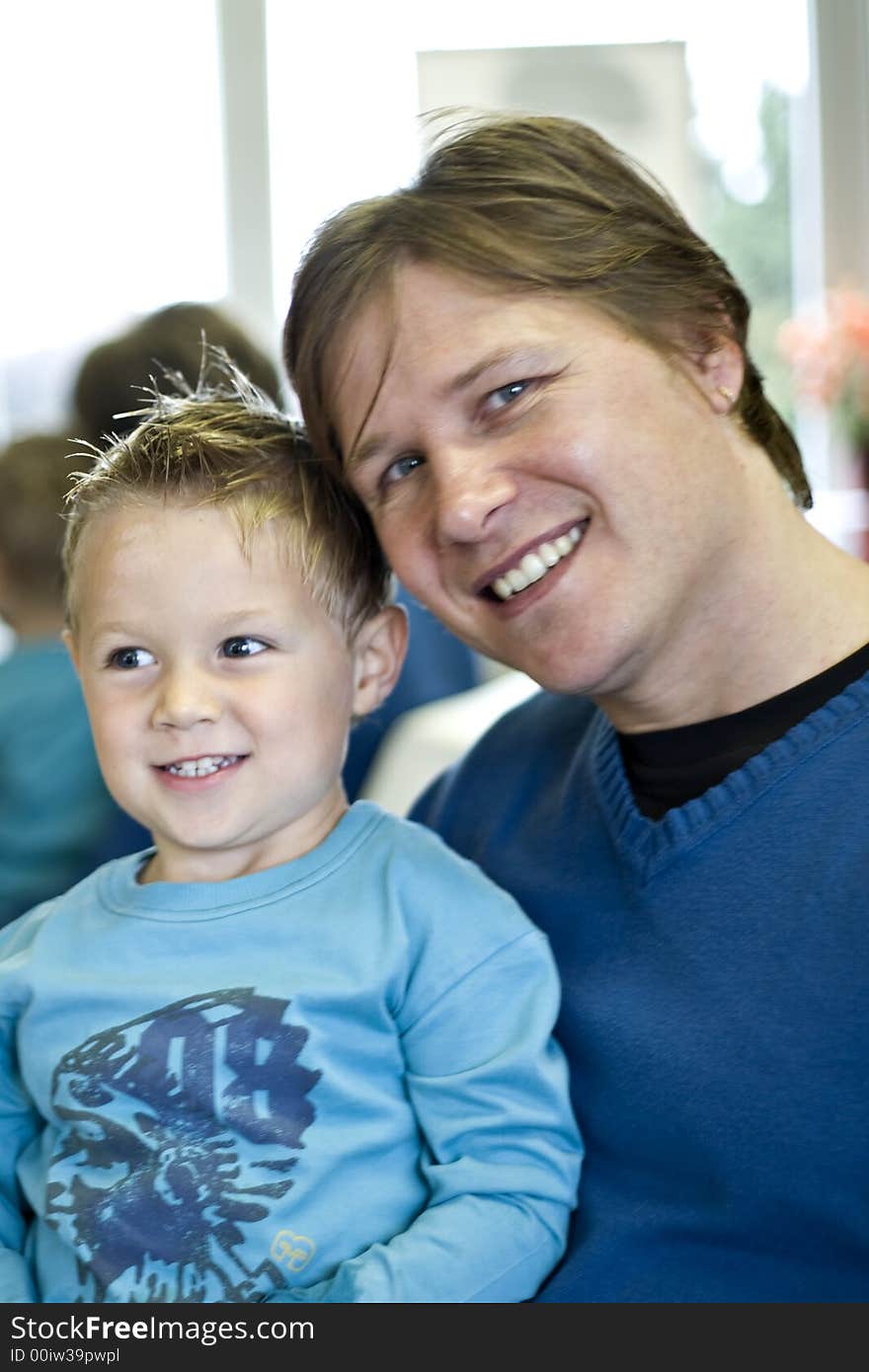 portrait of father and son