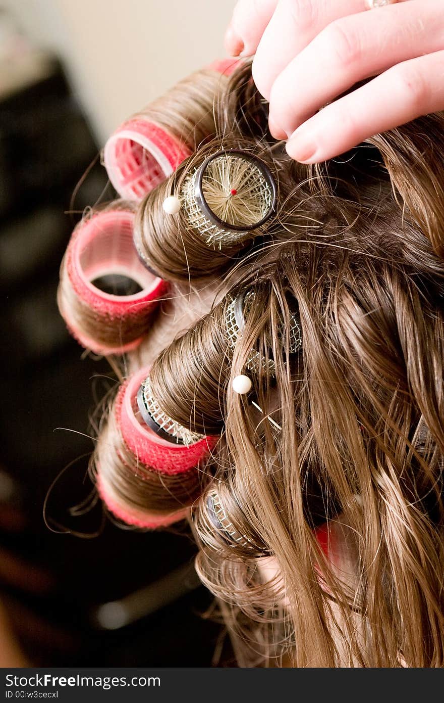 Bride at the beauty shop