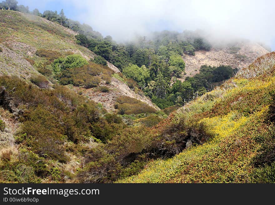 Cloud covered Mountain Tops