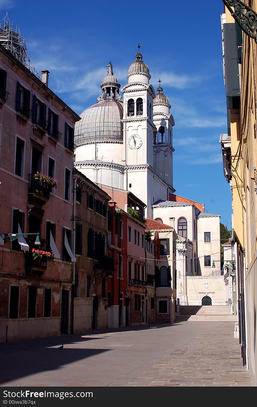 Old streets of Venice - Campo della Salute. Old streets of Venice - Campo della Salute