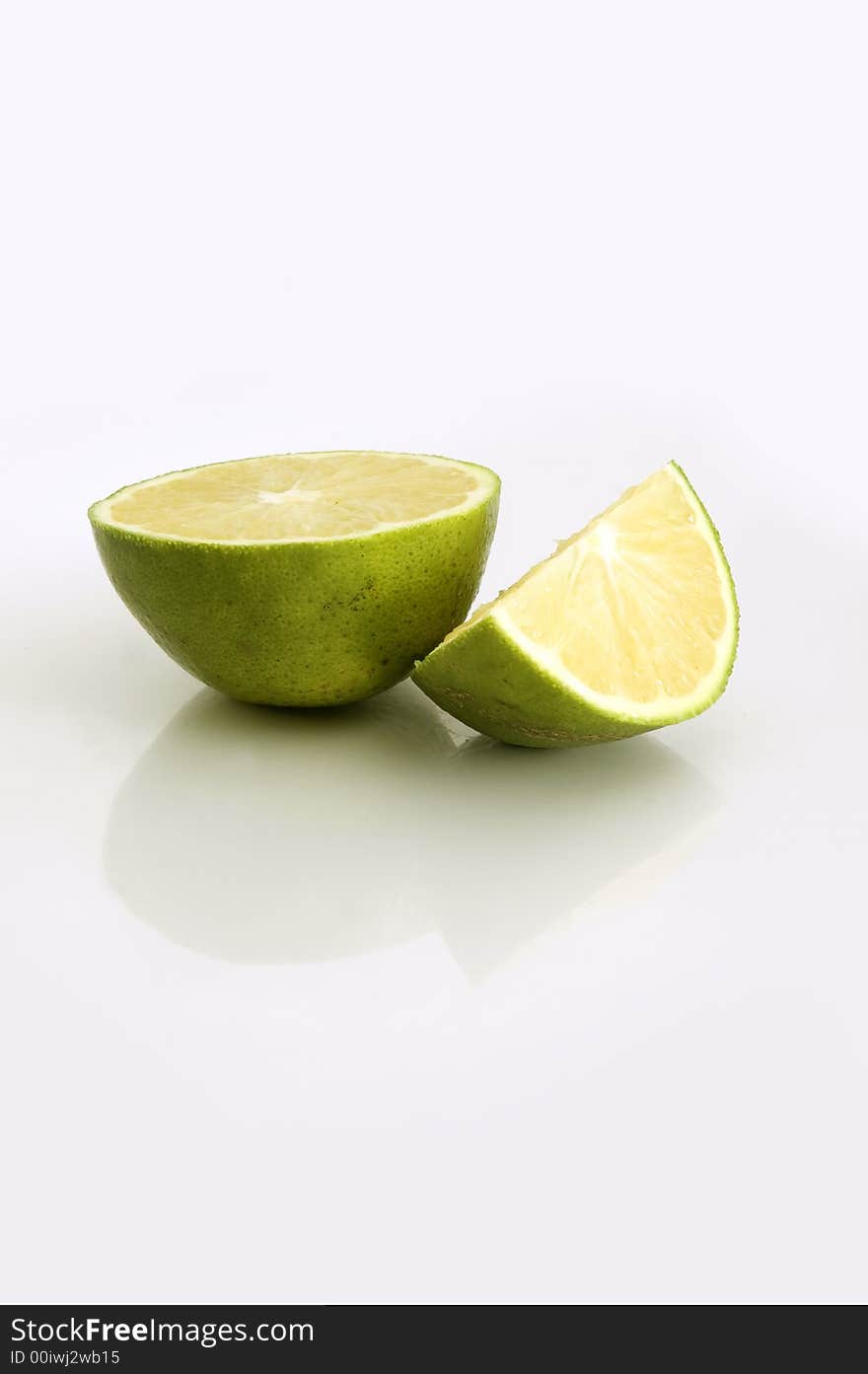 Half of an orange isolated over white background. Half of an orange isolated over white background