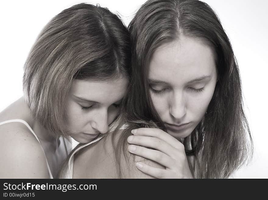 2 girls in the studio. 2 girls in the studio