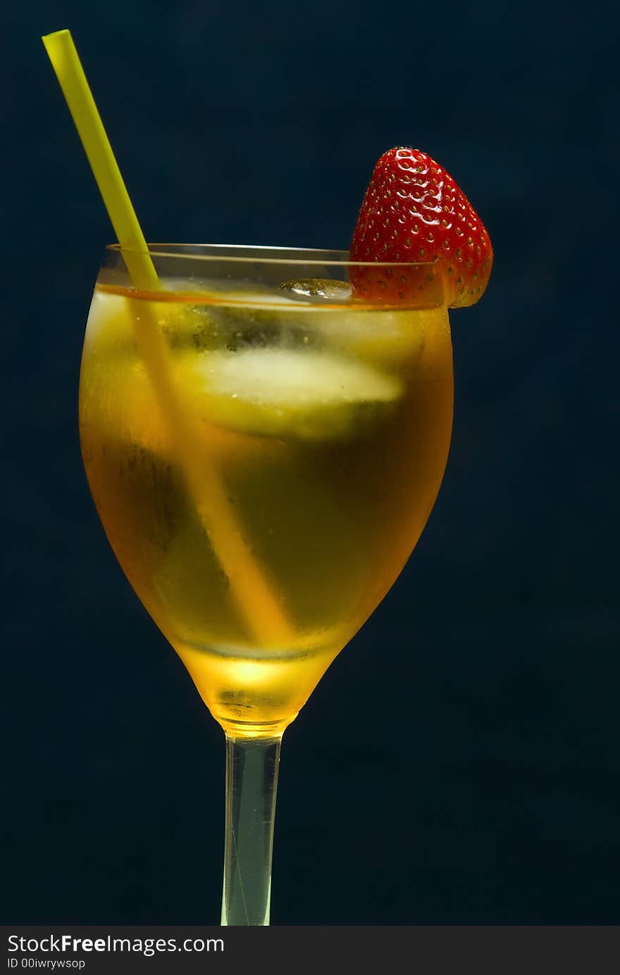 Not alcoholic Drink, decorated with strawberry