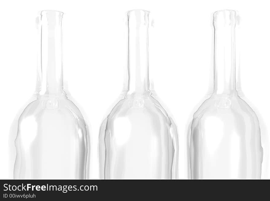 A 3D render of Bottles