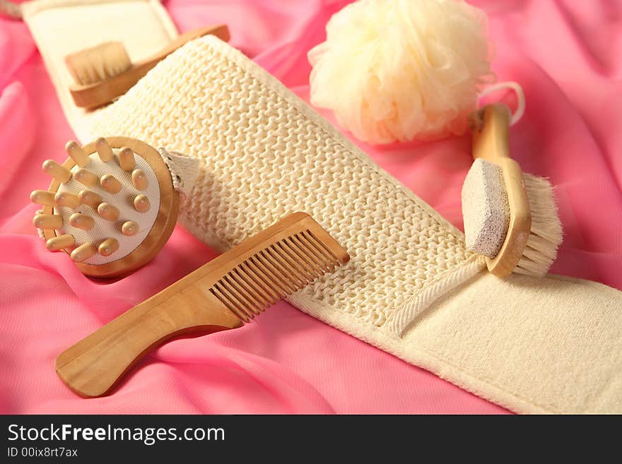 A photo of skin and bodycare accessories