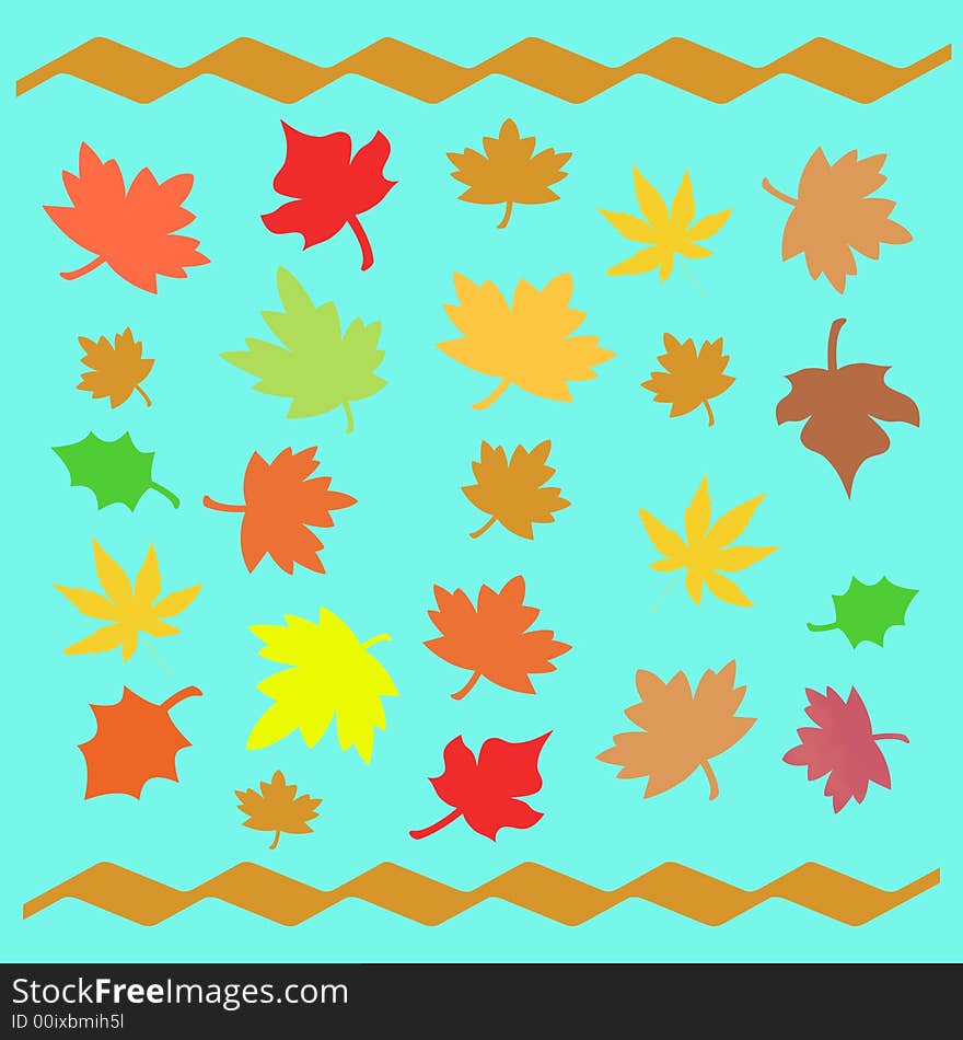 Autumn leaves illustrated