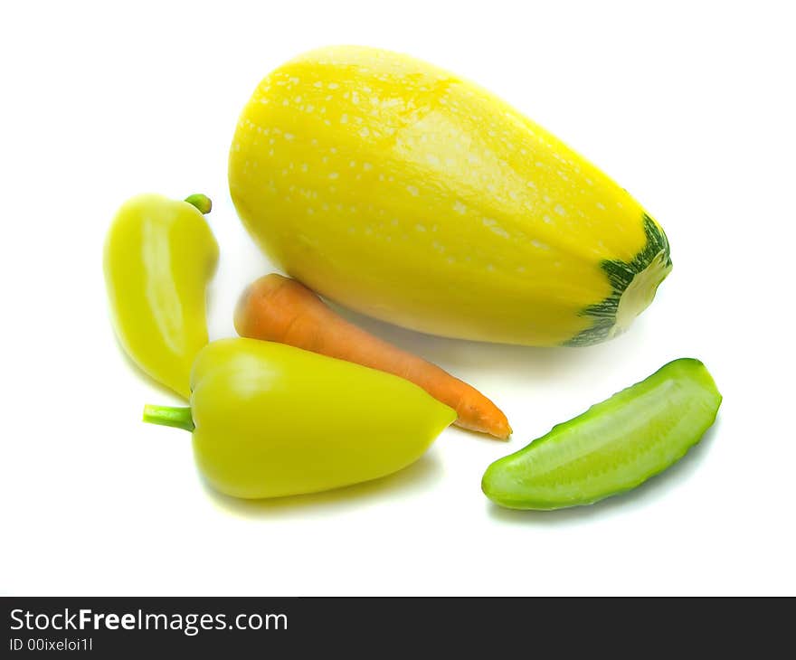 Green juicy vegetables just from a garden bed. Green juicy vegetables just from a garden bed