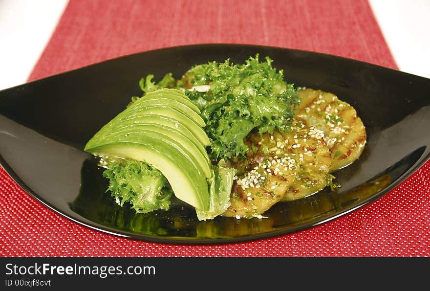 Pineapple and avocado salad