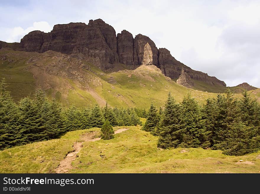 The Old Man of Storr rock formation on Skye in Scotland