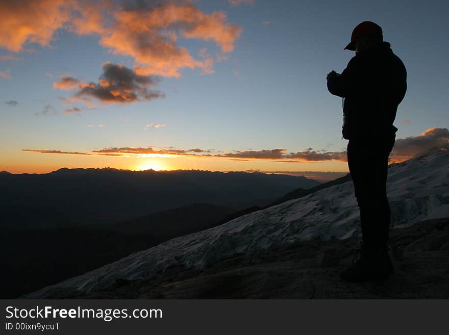 Mountain sunset