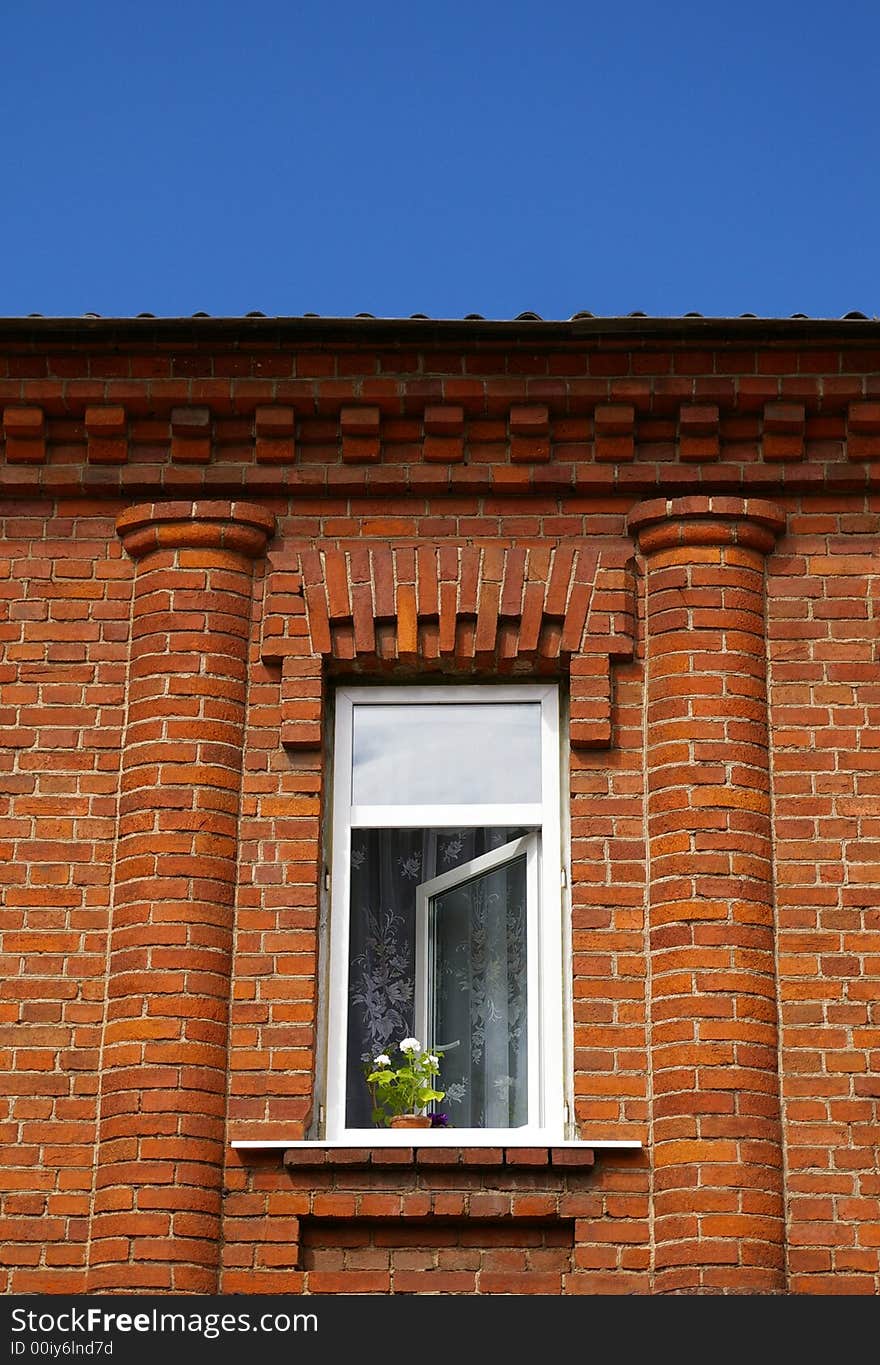 Window of the old house, decor