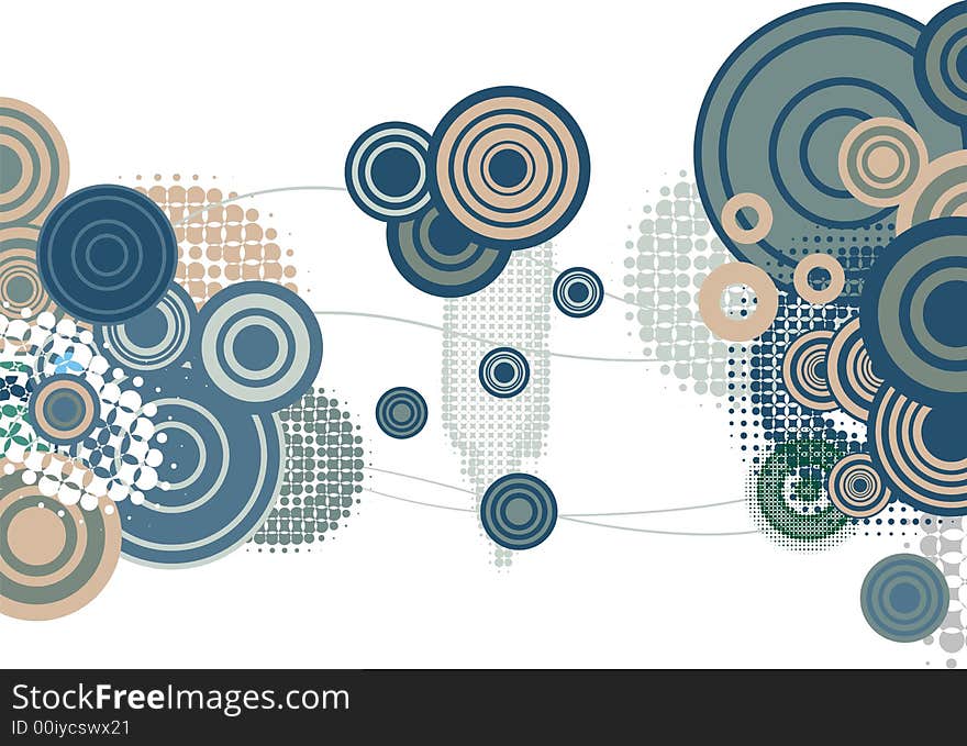 Abstract vector background with circle details in beige and blue colors. EPS file available. Abstract vector background with circle details in beige and blue colors. EPS file available.