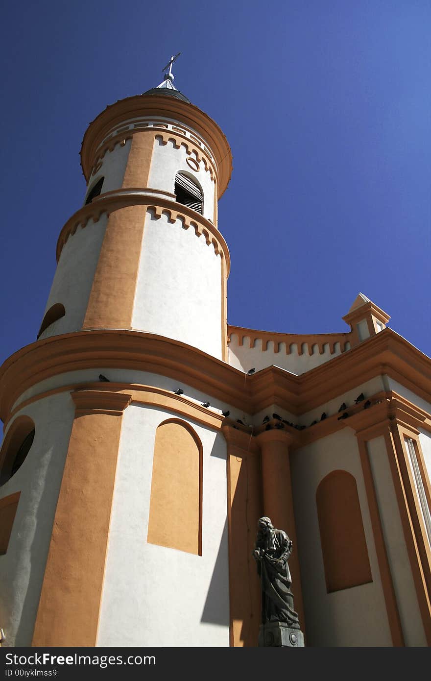 A view of a romanian cathilic church. A view of a romanian cathilic church