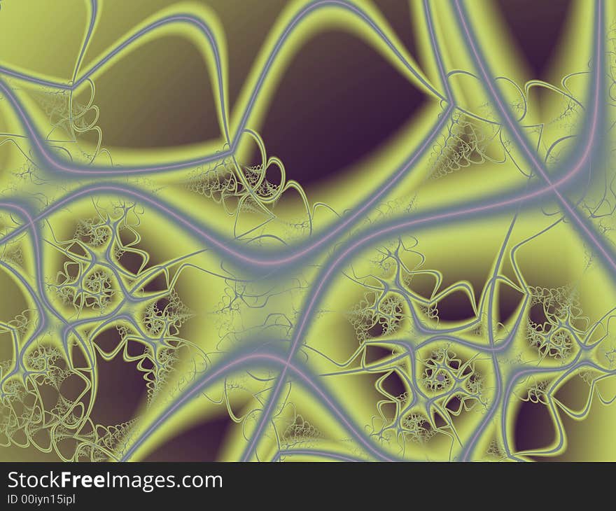 Fractal rendered abstract futuristic background