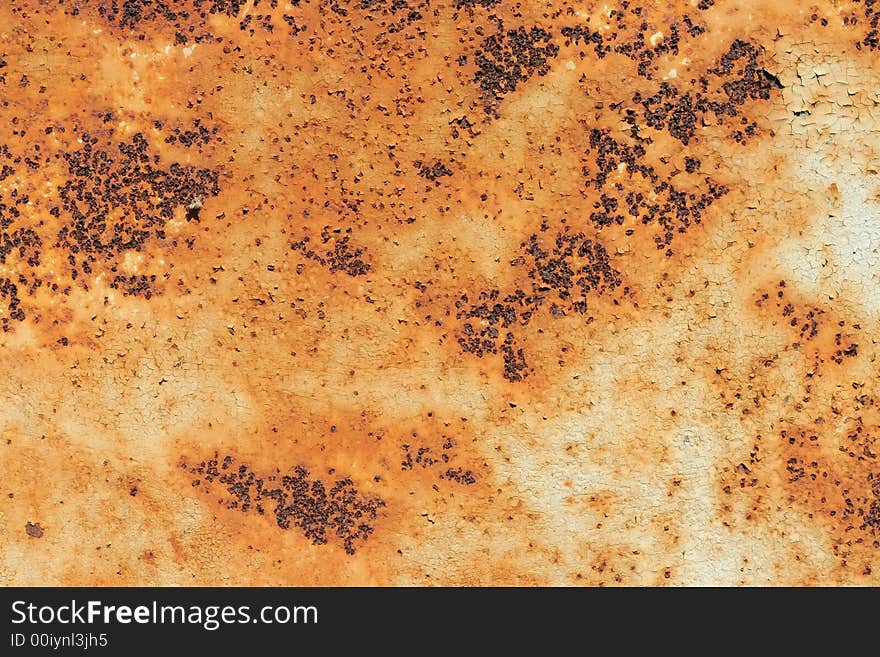 Rusty metal surface with paint