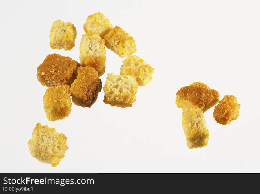 Crispy bread cubes,flavour and delicacy