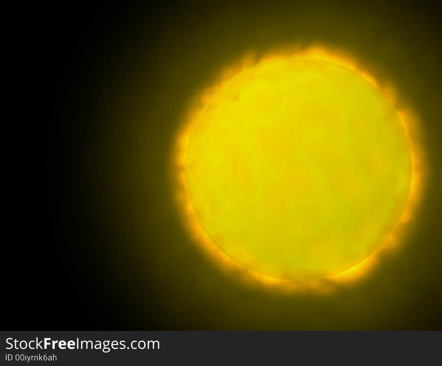 Illustration of the sun seen from the space. Illustration of the sun seen from the space