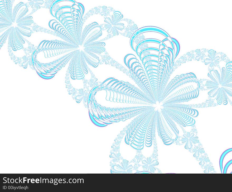 Wonderful blue flowers on a white background. Wonderful blue flowers on a white background