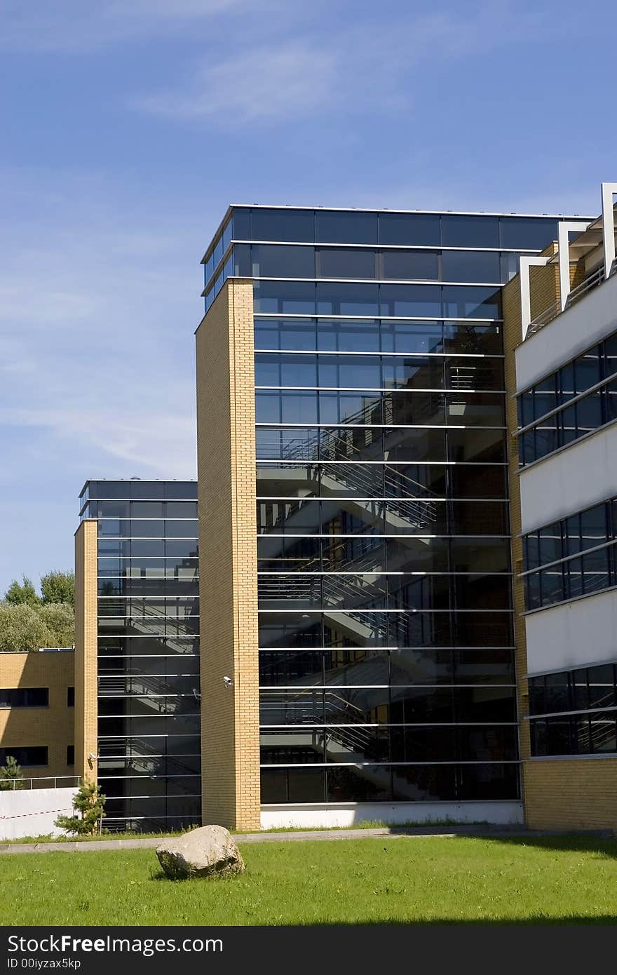 Modern stairwell in university building