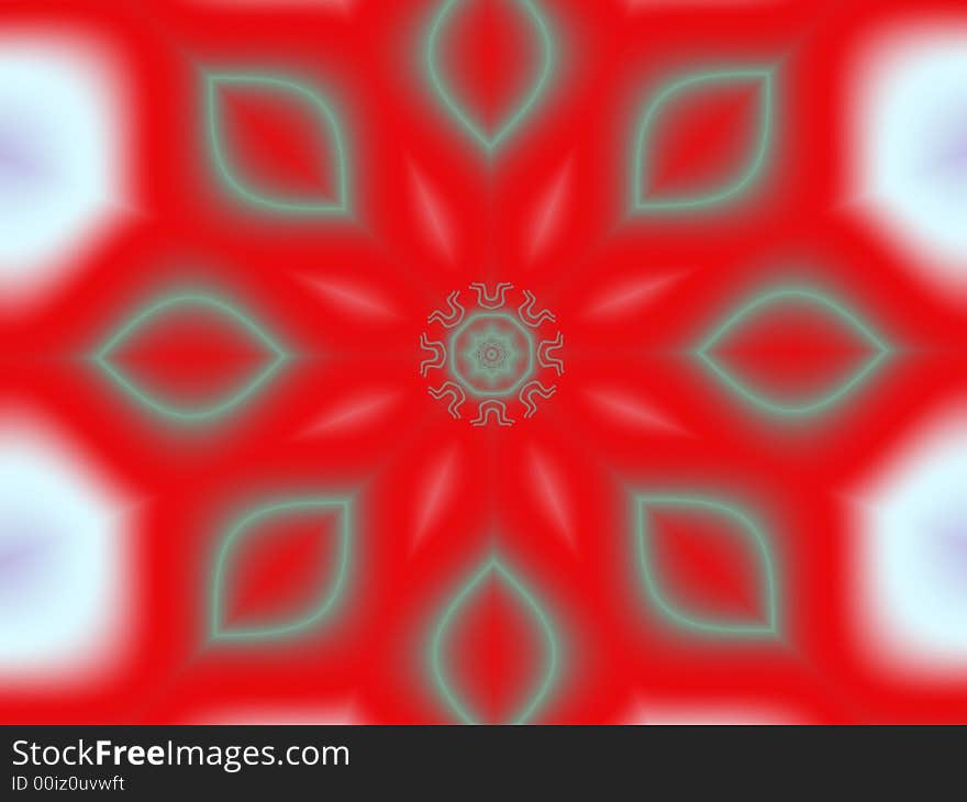 Computer generated symmetric fractal design. Computer generated symmetric fractal design