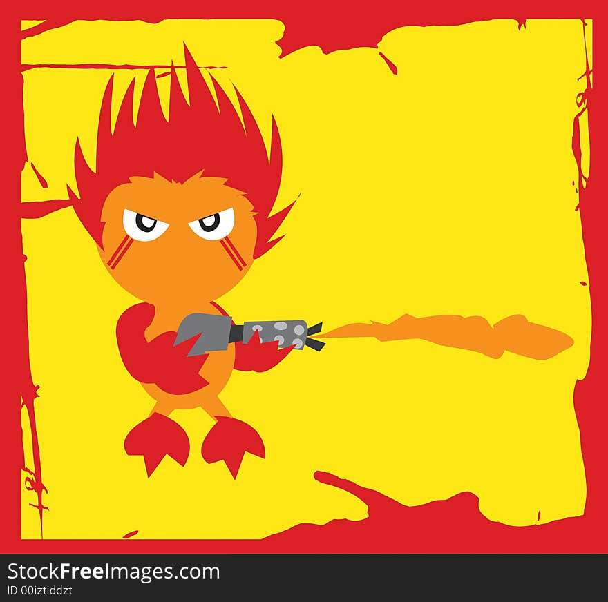 Fire Cartoon Character