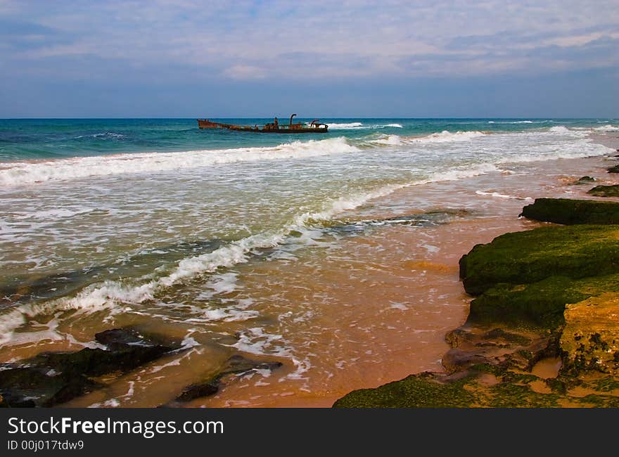 Israel,ship, boat, andscape,mediterranean sea