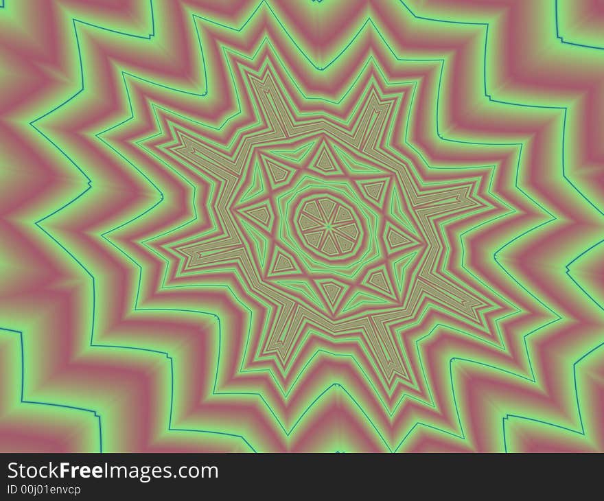 Fractal rendered abstract futuristic background