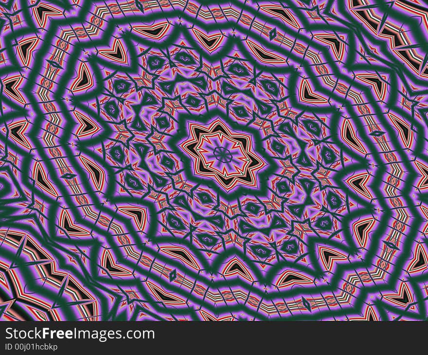 Fractal rendered abstract futuristic background