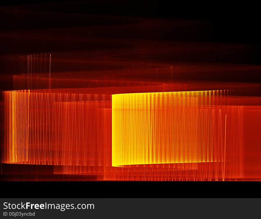 Yellow and red impulses of energy on black background. Yellow and red impulses of energy on black background