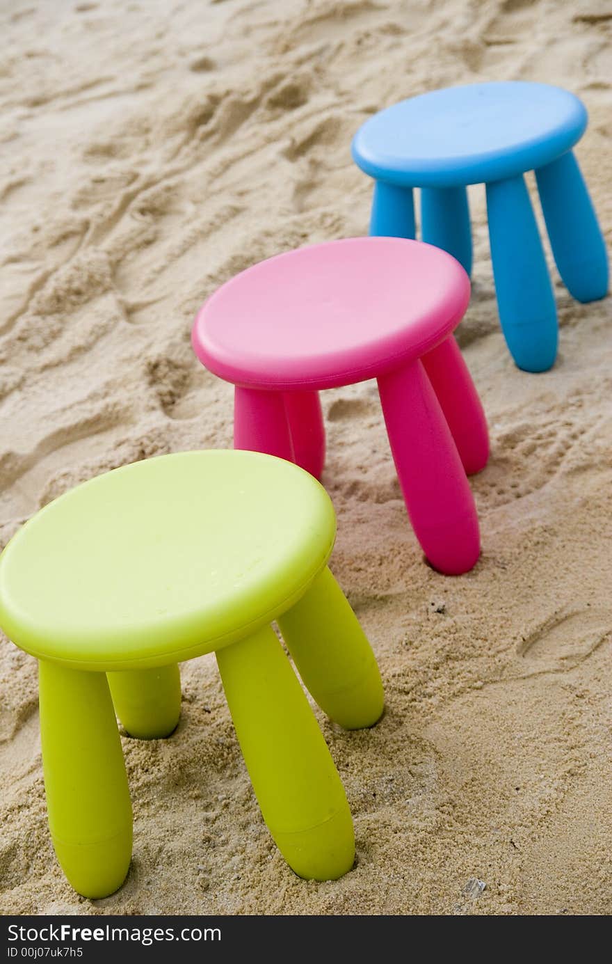 Beach chairs meant for kids in the outdoor classes. Beach chairs meant for kids in the outdoor classes