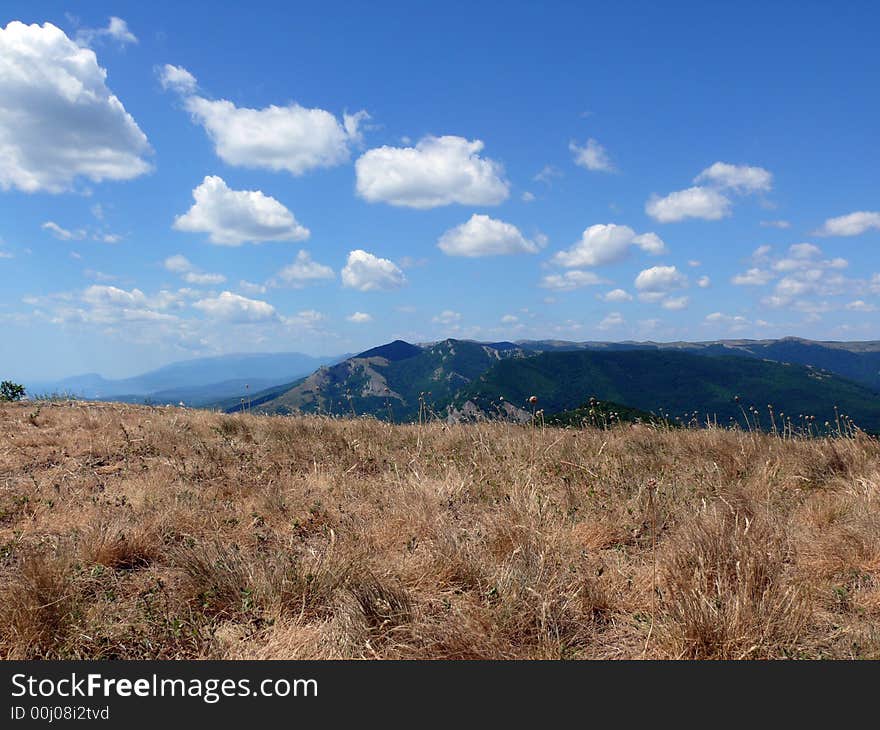 Field. grass, fields, hills, clouds, pasture, rural, blue,