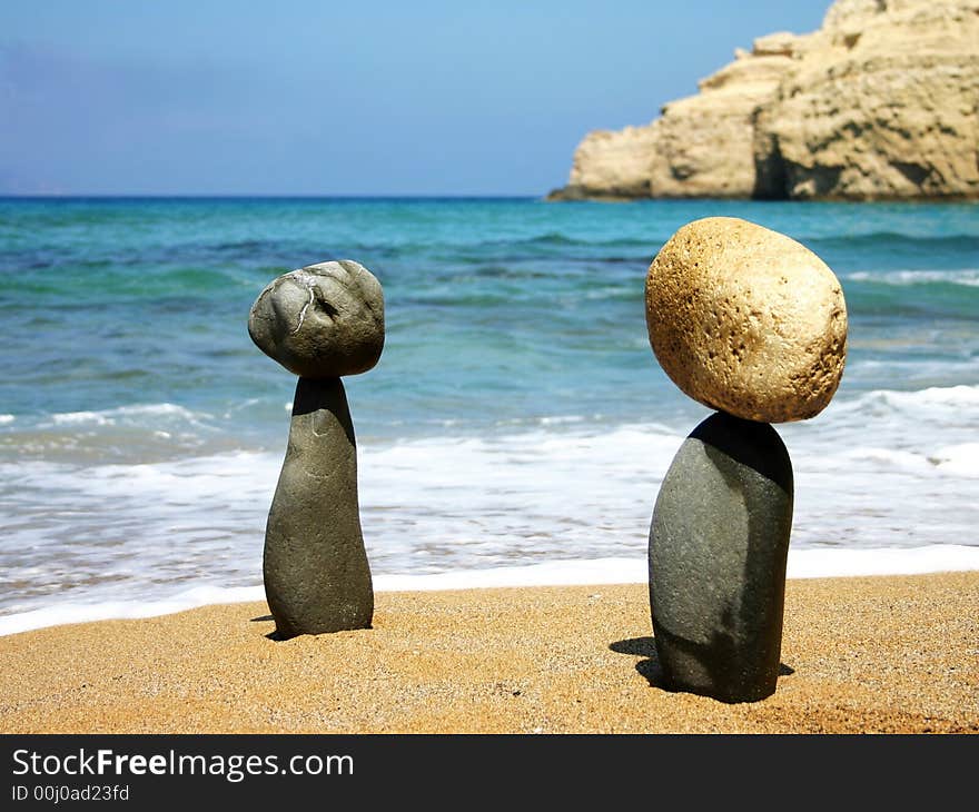 Stones on a beach by the sea. Stones on a beach by the sea