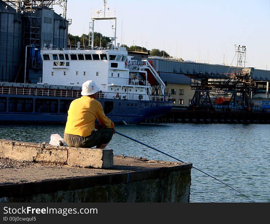 The fisherman in port