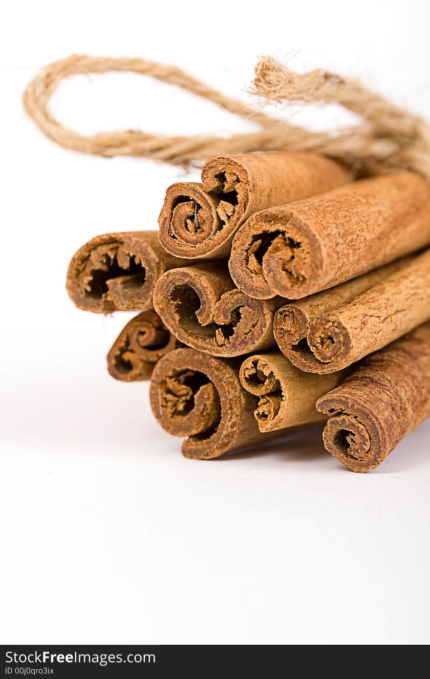 Cinnamon spicy sticks close-up