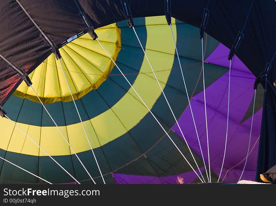 Hot air balloon being filled