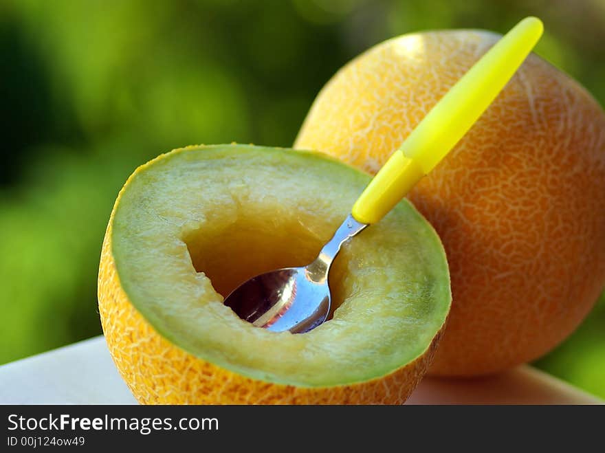 Cantaloups With Spoon