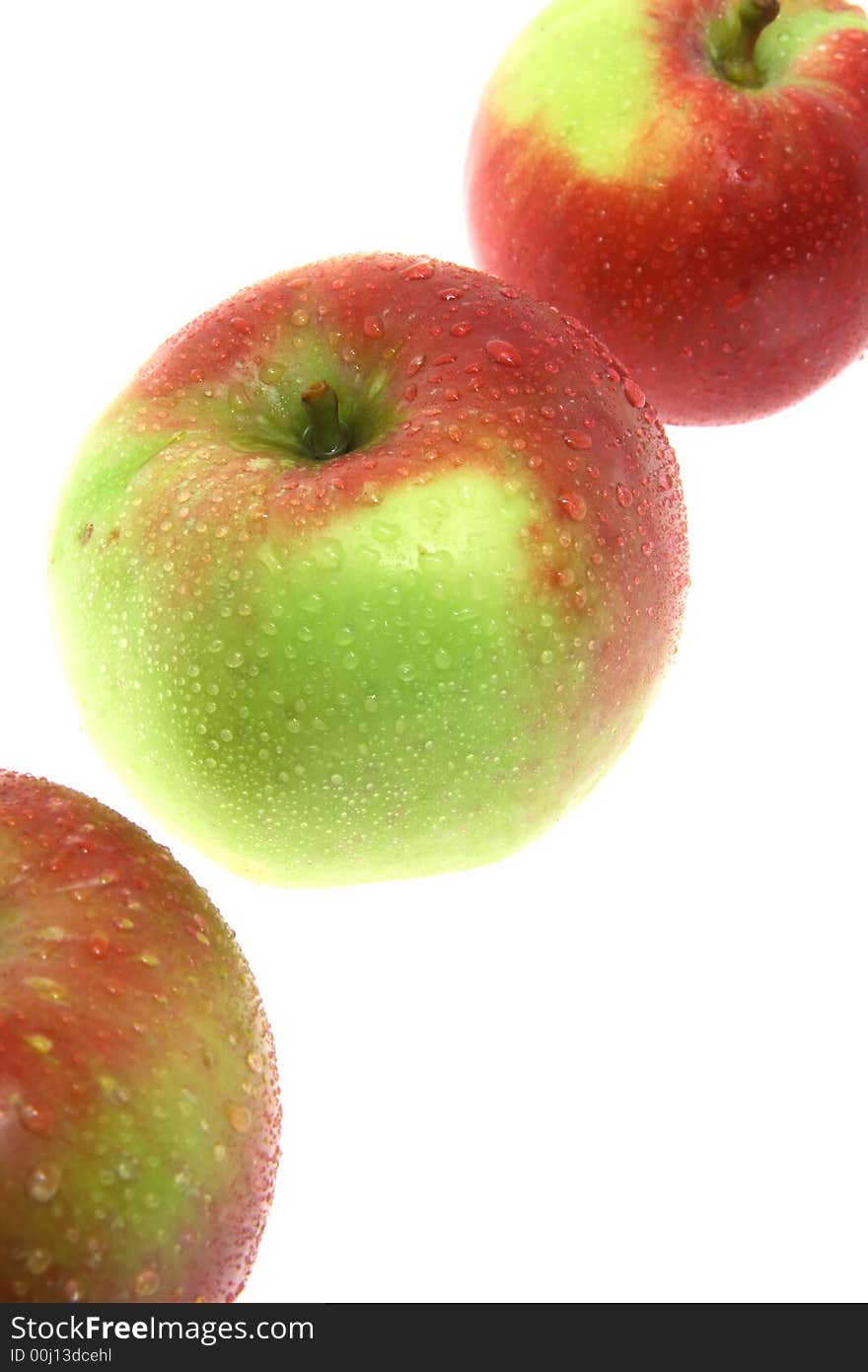 Beautiful apples isolated on white background