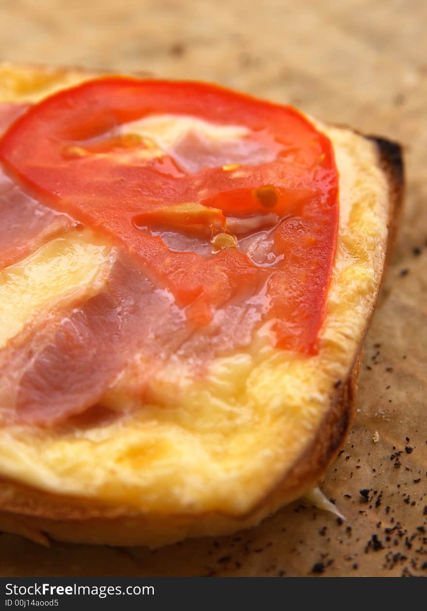 Hot grilled toast - macro photo