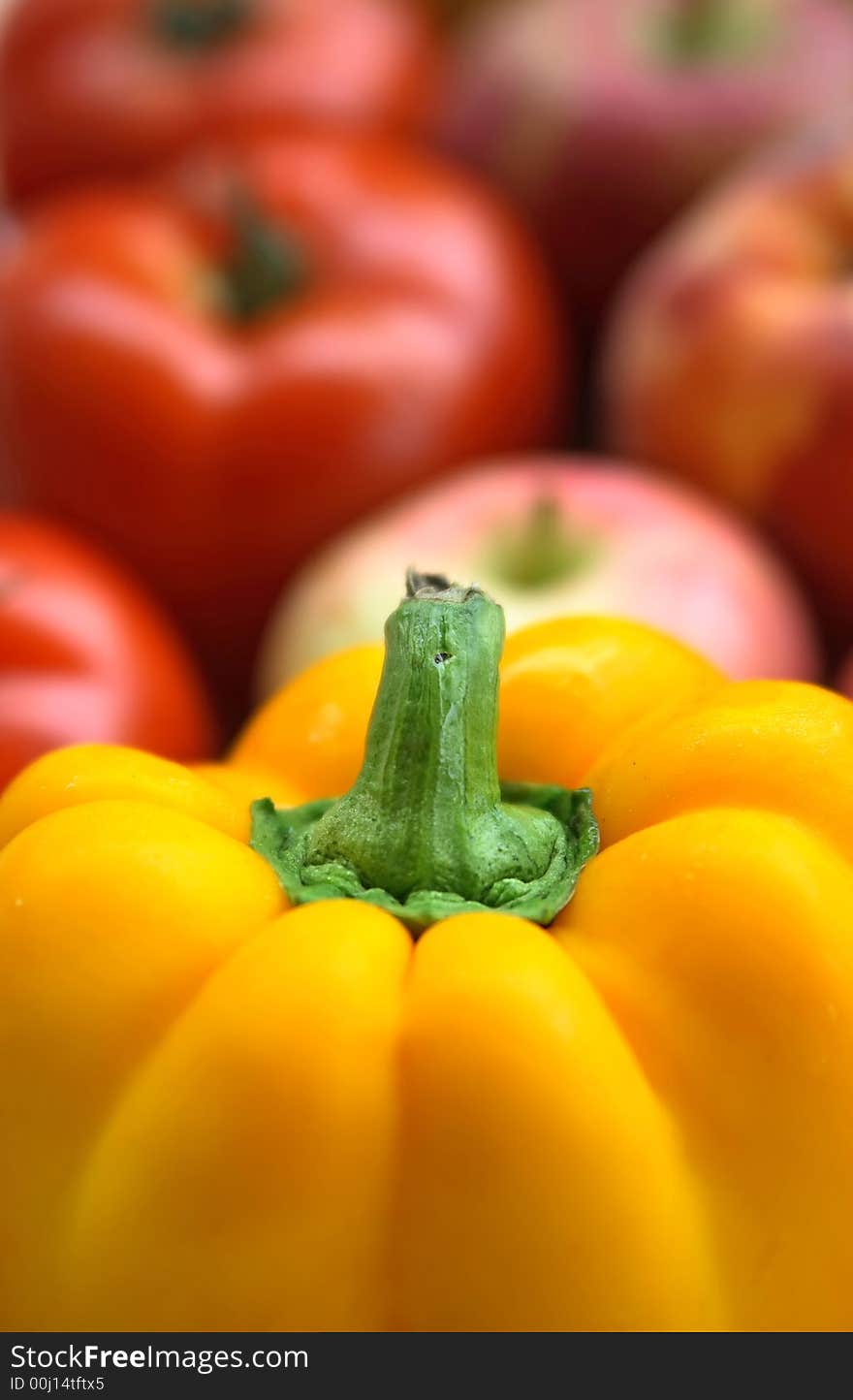 Set of different vegetables and fruits