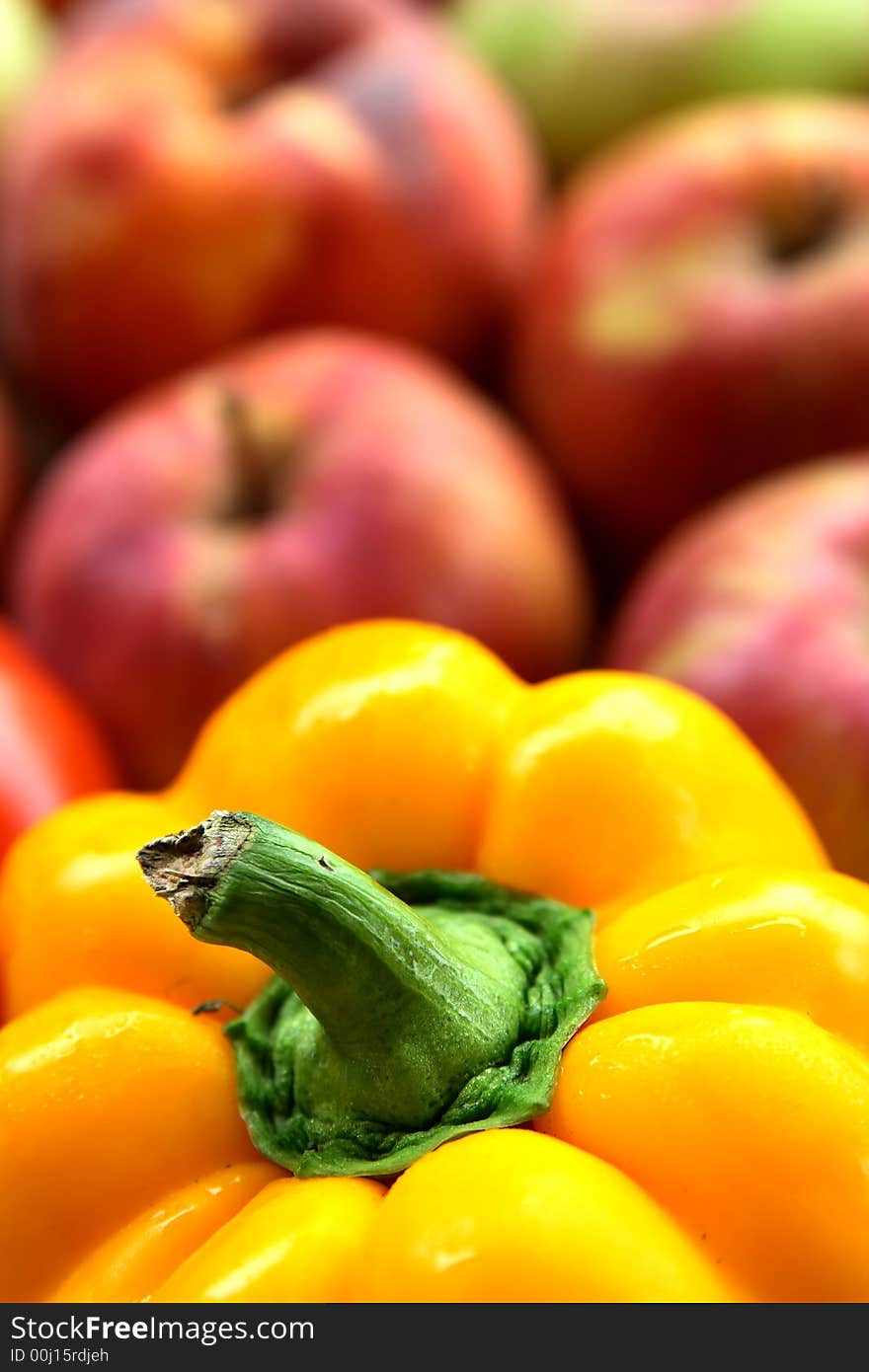 Set of different vegetables and fruits