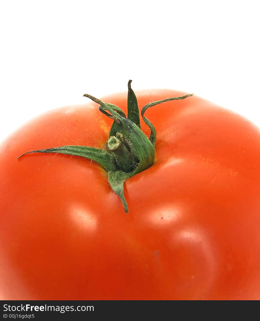 Red Tomato on white background