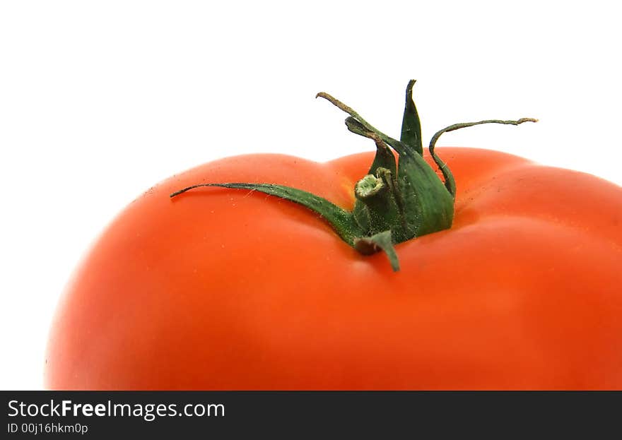 Red Tomato on white background