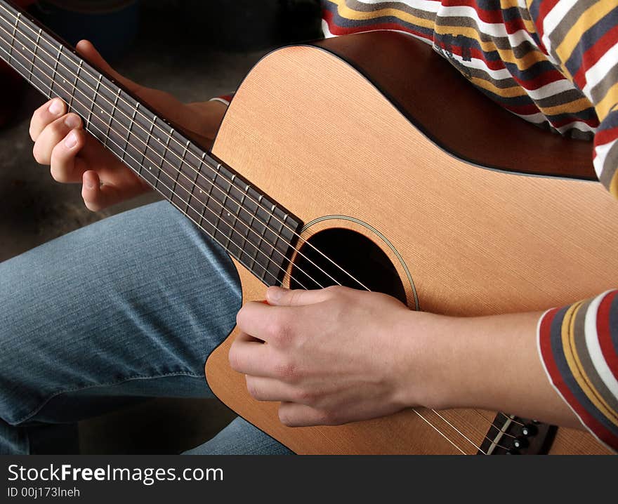 Playing guitar See other photos of guitar in my portfolio