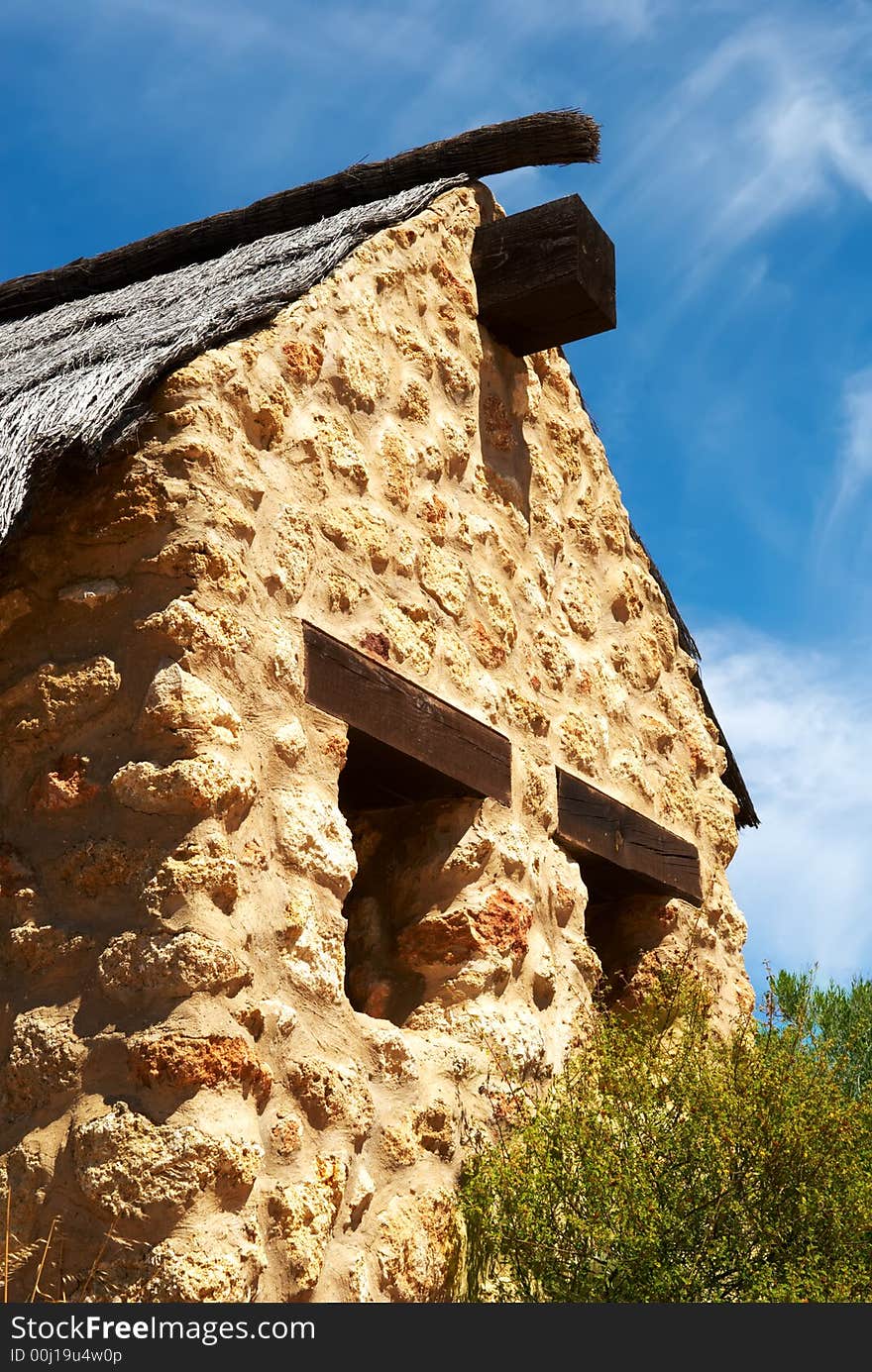 Abandoned house in the semidesert