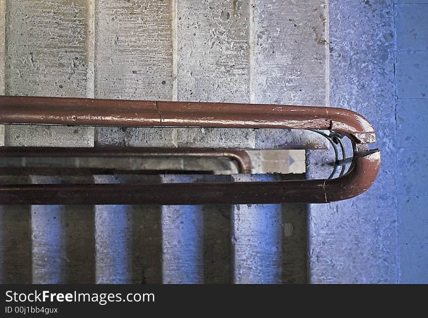 Backstairs in old apartment building