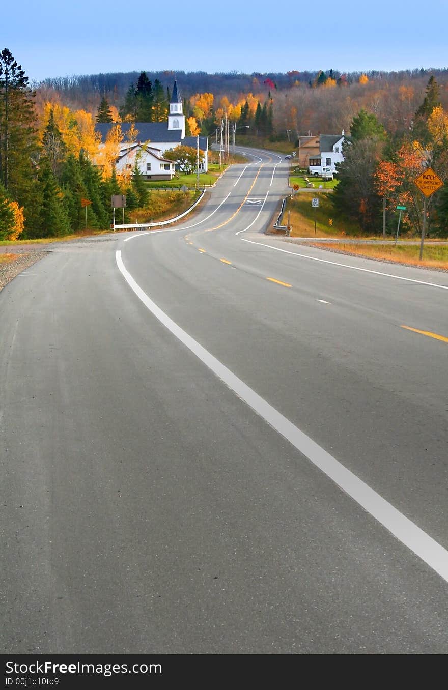 Scenic Autumn Drive Way