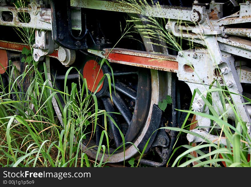 Old Steam Locomotive Wheel