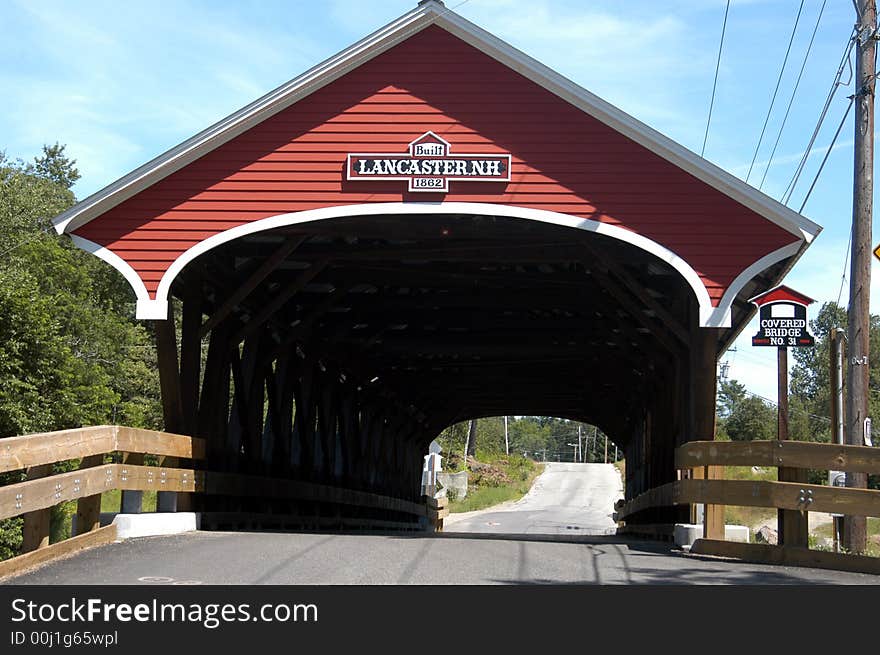 A covered bridge in rural New Hampshire. A covered bridge in rural New Hampshire